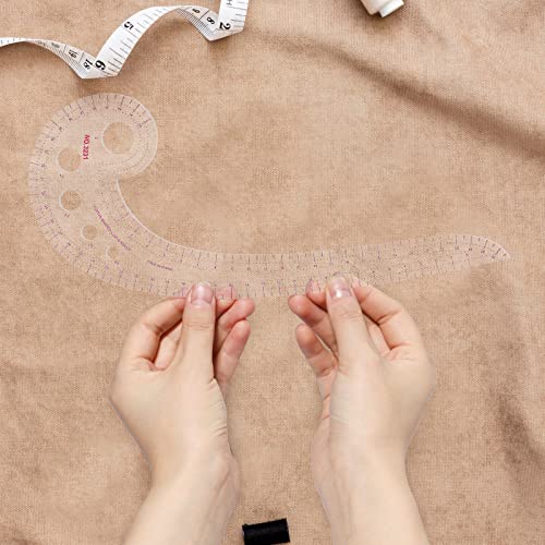 UTENEW French Curve Ruler Sewing, Comma Shaped 42cm Drawing Template Tool, Drafting Clothes Sleeves 2 Pack okdeals