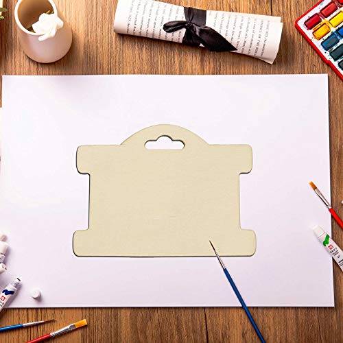 Jewelry Display Card Wood Tags Bracelet Display Cards Blank Unfinished Wood Necklace Card Holder Hanging Cards Earrings Showing Tags (3.94x2.87 in, Creaides