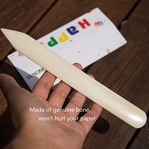 VENCINK Bookbinding Kits, Bookbinding Supplies Hand Book Binding Starter Tools Set with Genuine Bone Folders, Paper Awl, Large-Eye Needles, Waxed VENCINK