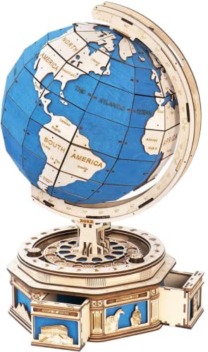 ROKR 3D Wooden Globe Model - Geographical Science Mechanical