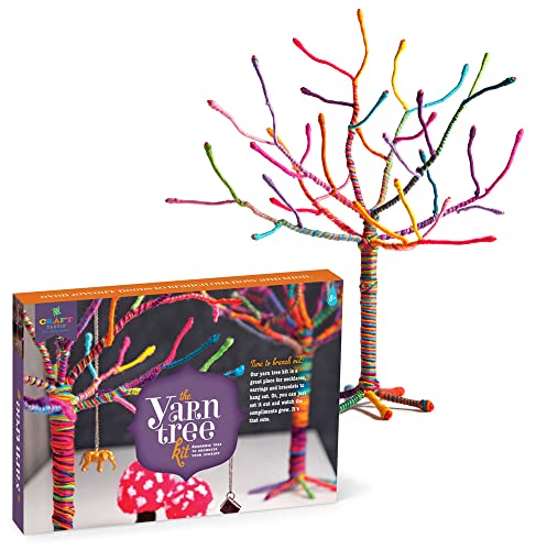 Craft-tastic – Yarn Tree Kit – Craft Kit Makes One 18" Tall Jewelry Organizer Craft-tastic
