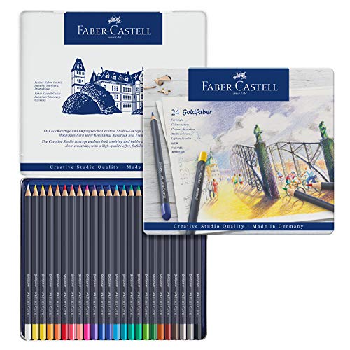Faber-Castell Goldfaber Color Pencils Tin Set, 24ct. Faber-Castell