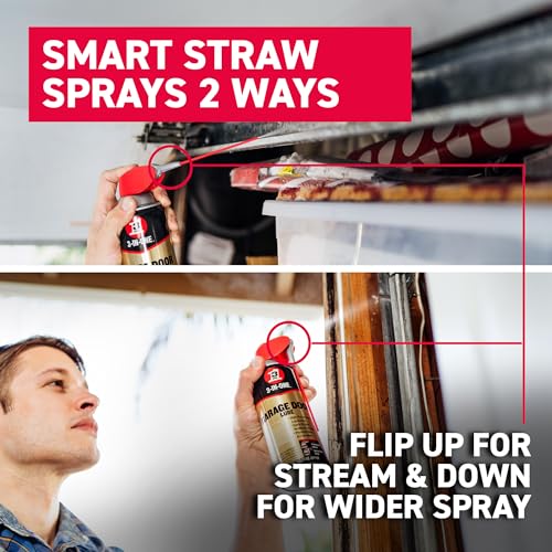 3-IN-ONE Garage Door Lubricant with SMART STRAW SPRAYS 2 WAYS, 11 OZ 3-IN-ONE