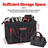 WISEUP Tool Set for Men and Women Heavy Duty,Household Basic Tool Kit for Home Repairing,DIY,Woodworking with 10-Inch Wide Mouth Open Storage Bag WISEUP