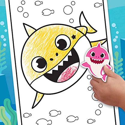 Crayola Baby Shark Coloring Book with Stickers, Gift for Kids, 96 Pages, Ages 3, 4, 5, 6 - WoodArtSupply