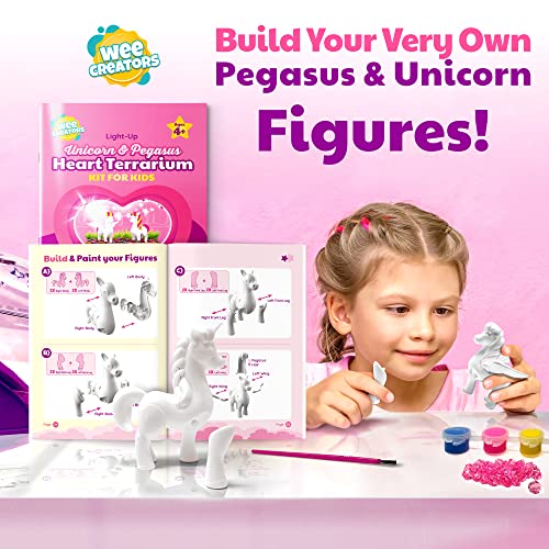 Light Up Terrarium Kit for Kids - Glow and Grow Garden Hands on Activity | Unicorns Gifts for Girls - Unicorn Painting Kit for Kids Arts and Crafts - WoodArtSupply