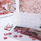 KuuGuu 4 PCS Gemstone Resin Molds Silicone,Resin Molds Jewelry,Resin Jewelry Casting Molds for Making Earrings KuuGuu