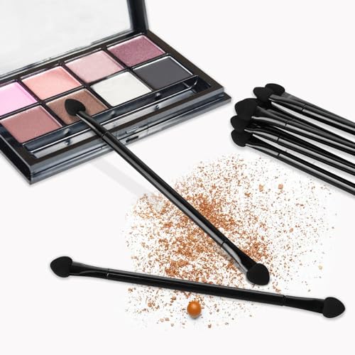 JOCEMY 30 PCS Professional Disposable Dual Side Sponge Eyeshadow Brush, Double Head Eye shadow Brushes Makeup Applicator Cosmetic Tools(Length: 12 JOCEMY