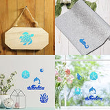 GORGECRAFT 6.3 Inch Ocean Creature Metal Stencil Dolphin Wood Burning Stencil Reusable Sea Animals Journal Stencils Turtle Template Stainless Steel GORGECRAFT