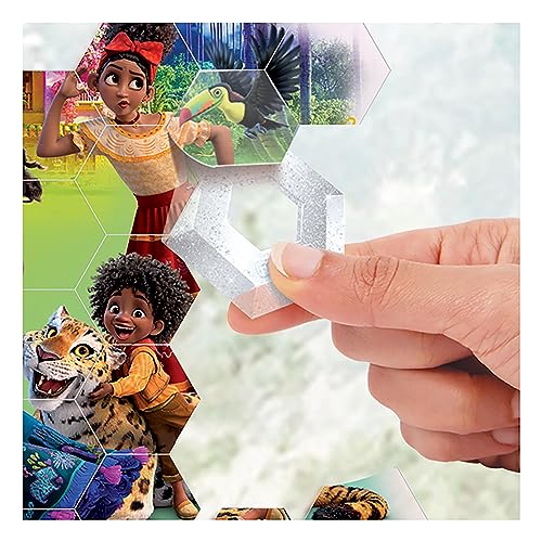 Make It Real Disney: Window Art Mosaic - Encanto - 66 pcs, Reusable Puzzle Window Clings, Creates a 12.2 x 13.5 Image, Kids Ages 6+ Make It Real