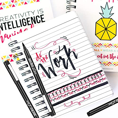 Dyvicl Metallic Marker Pens - 12 Colors Hard Fine Tip Metallic Markers and Hand Lettering Pens Dyvicl