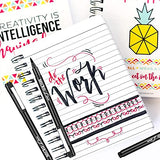 Dyvicl Metallic Marker Pens - 12 Colors Hard Fine Tip Metallic Markers and Hand Lettering Pens Dyvicl