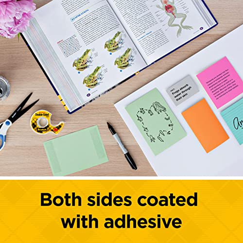 Scotch Double Sided Tape, Trusted Favorite, Engineered for Office and Home Use, 1/2 x 500 Inches, 6 Dispensers/Pack (6137H-2PC-MP) Scotch