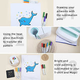 Welebar 1.0 Tip Infusible Pens for Cricut Maker/Maker 3/Explore 3/Air 2/Air, 7 Pack Assorted Sublimation Ink Pens for Mugs, T-shirt, DIY Crafts Welebar