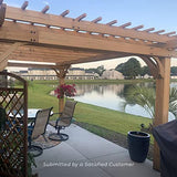 Backyard Discovery Beaumont 16 ft. x 12 ft. All Cedar Wooden Pergola Kit for Backyard, Deck, Garden, Patio, Outdoor Entertaining | Wind Rated at 100 Backyard Discovery
