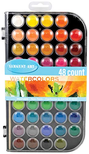 Sargent Art Watercolor Cakes, Assorted, 1 count (pack of 1) - WoodArtSupply