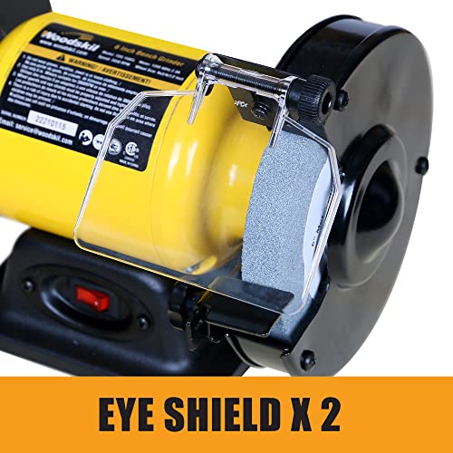 Woodskil 2.8Amp 1/2HP 6-Inch High-Speed Bench Grinder, CSA Listed, Table Grinder for sharpening Woodskil