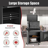 IRONMAX Rolling Tool Chest, 5-Drawer Lockable Tool Cabinet w/Adjustable Shelf & 4 Universal Wheels, 2 in 1 Detachable Tool Box Storage Organizer for IRONMAX