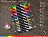 Acrylic Markers, Paint Pens Assorted Vibrant Markers for Rock Painting, Canvas, Glass, Mugs, Wood, Ceramic, Fabric, Metal, Scrapbooking. Non Toxic, TOOLI-ART
