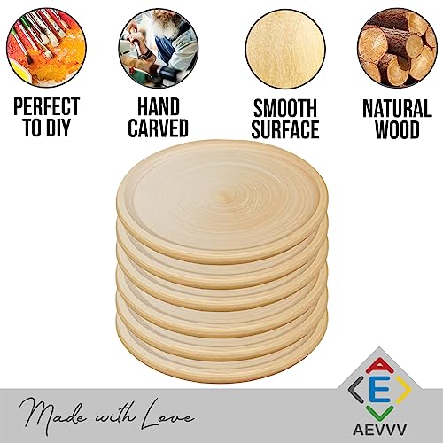 Wooden Plate Craft Kit - Set of 12 Dish Blanks 4.3 inches, DIY Handmade Home Decor - Unfinished Wood Blanks Dishes for Crafting - DIY Craft Kit Craft