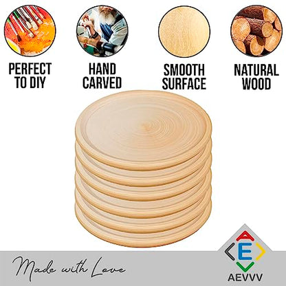 Wooden Plate Craft Kit - Set of 12 Dish Blanks 4.3 inches, DIY Handmade Home Decor - Unfinished Wood Blanks Dishes for Crafting - DIY Craft Kit Craft