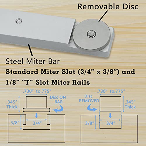 Precision Miter Gauge with a Standard Slot (3/4” x 3/8”), Table Saw Miter Gauge High Accuracy Miter Saw Protractor with 27 Angle Stops, Great