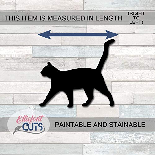 Cat Wooden Cutouts for crafts, Laser Cut Wood Shapes 5mm thick Baltic Birch Wood, Multiple Sizes Available Elliefont Styles