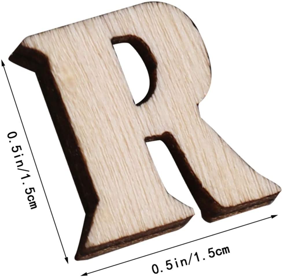 Wooden Numbers Letters, 200Pcs Mixed Wooden A Z Letters Unfinished Wood Letters for DIY Craft Wedding Party Home Decoration(English Letter) Zerodis