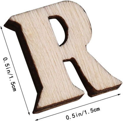 Wooden Numbers Letters, 200Pcs Mixed Wooden A Z Letters Unfinished Wood Letters for DIY Craft Wedding Party Home Decoration(English Letter) - WoodArtSupply