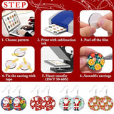 Duufin 120 Pcs Round Sublimation Earring Blanks with Earring Hooks and Jump Rings Heat Transfer Earring Blanks Unfinished MDF Round Earring Blanks Duufin