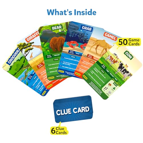 Skillmatics Card Game - Guess in 10 Animal Planet, Perfect for Boys, Girls, Kids, and Families Who Love Toys, Board Games, Gifts for Ages 6, 7, 8, 9 Skillmatics