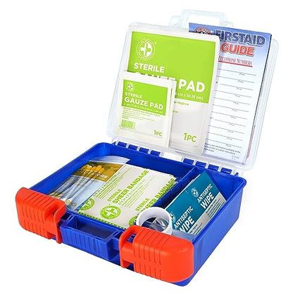 Be Smart Get Prepared 110 pc First Aid Kit: Clean, Treat, Protect Minor Cuts, Home, Office, Car, School, Business, Travel, Emergency, Outdoor, - WoodArtSupply