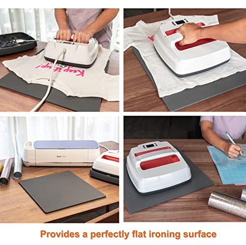 Silicone Mat for Heat Press 0.33Inch Thickest for Heat Transfer Machine for Cricut Easypress (Mat-1515) Delclynee