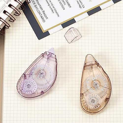 4 Pack Double Sided Tape Roller, Scrapbook Supplies, Glue Tape Roller for Crafts, Double-Sided Adhesive Tape Runner for scrapbooking, Home School HUIRUSO