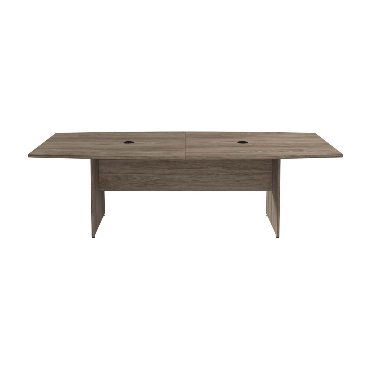 Bush Business Furniture Conference Table for 6-8 People with Wood Base | Boat Shaped 8 Foot Desk for Office Boardrooms and Training Rooms, 96W x 42D, Bush Business Furniture