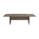 Bush Business Furniture Conference Table for 6-8 People with Wood Base | Boat Shaped 8 Foot Desk for Office Boardrooms and Training Rooms, 96W x 42D, Bush Business Furniture