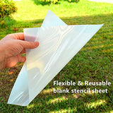 ZHluja 12-Pack 7.5 mil 12x12 inch Blank Stencil Sheet for Cricut Vinyl,Acetate Milky Translucent PET, Silhouette, Craft Template Material ZHluja