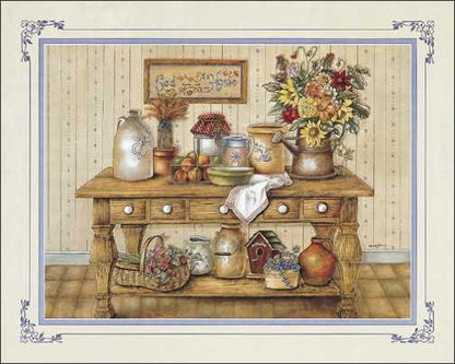 DSC Country Jugs Gardening Bench Paper Tole 3D Decoupage Craft Kit Size 8x10 inches 18582 (The Additional Pictures Show This Craft Kit Assembled and
