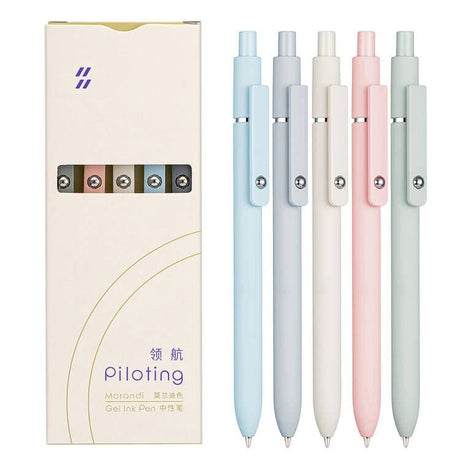 Lanxivi 5PCS Gel Pens Quick Dry Ink Pens Black Refill with 10 Additional Refills 0.5mm Fine Point Premium Retractable Ballpoint Pens Lanxivi