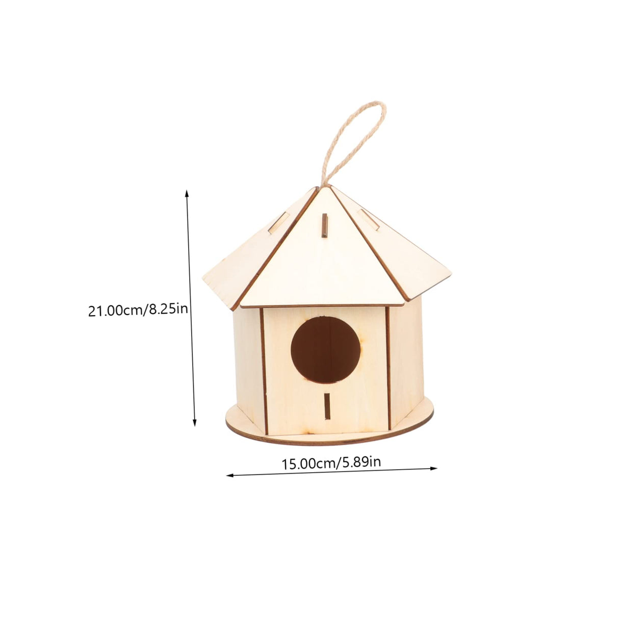 FUNOMOCYA 2pcs Wooden Bird House Decorative Bird Houses Kids playset Outdoor Outside Kids Toys Unfinished Wood Birdhouse Unpainted Wooden Birdhouses FUNOMOCYA