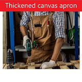 EinNana Woodworking Aprons.16 oz Durable Waxed Canvas Work Apron with Pockets. Canvas Tool Apron Adjustable Strap(Size:S-XXL).for Men/Women Suitable EinNana