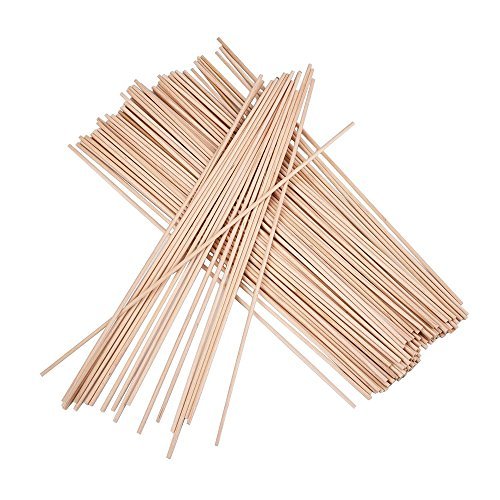 BFDYY Unfinished Natural Wood Craft Dowel Rods 100 Pack(Wood color-12 x 1/8 Inch) EBOOT