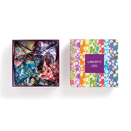 Galison Liberty Classic Floral – Origami Flower Kit Featuring Classic Japanese Design Inspired Mitsi Prints with 75 Sheets and Instructions for Galison