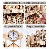 Santa's Workshop 3D Wooden Puzzle Kit - Creative Mechanical Assembly Model for Family Fun and Christmas Decor varbertos