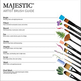 Majestic Angular Brush Set, 7/Pkg Majestic