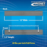 Master Magnetics Magnetic Tool Holder with Magnetic Mount - 12" Wide, 30 lb per inch Pull, Gray, 07576 Master Magnetics