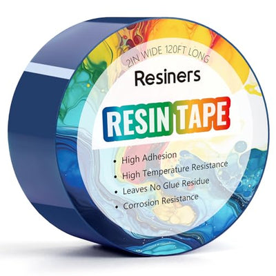 Resiners Resin Tape for Epoxy Resin Molding - 2IN W x 120FT L - Thermal Adhesive Tape, High Temperature Resistance, Easy Peel-Off, Release Resin Tape