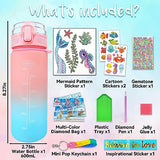 EDsportshouse Decorate Your Own Water Bottle Kits for Girls Age 4-6-8-10,Mermaid Gem Diamond Painting Crafts,Fun Arts and Crafts Gifts Toys for Girls EDsportshouse