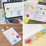 Mr. Pen- Transparent Sticky Notes, 200 Pcs, Candy Colors, Round Translucent Sticky Notes, Sticky Note Tabs, See Through Sticky Notes Transparent, Mr. Pen