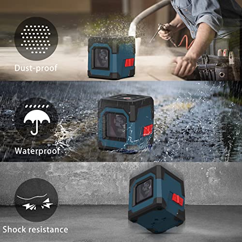 Laser Level, RockSeed 100 Feet Cross Line Laser with Self-Leveling, Vertical and Horizontal Line, Rotatable 360 Degree, Carrying Pouch, Battery RockSeed